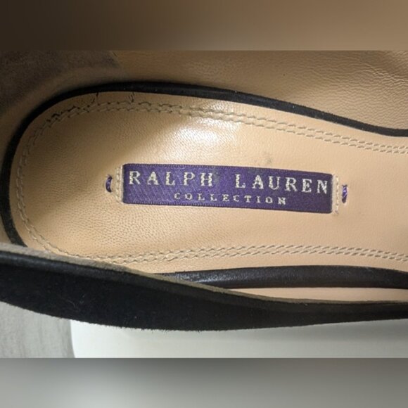 Ralph Lauren Collection Purple Label Black Kitten Heels Size: 9B - Picture 8 of 15